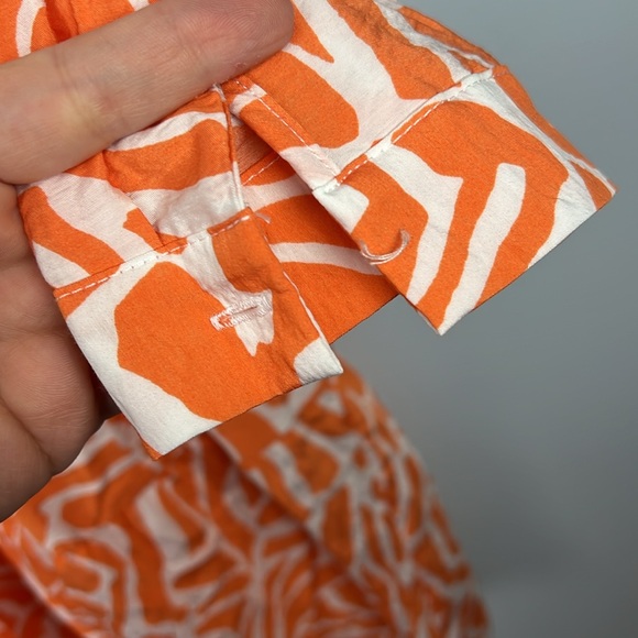 Rachel Zoe orange & white NWT faux wrap lightweight dress size small - Picture 8 of 13